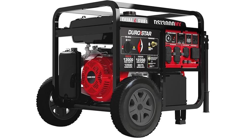 13 000w dual fuel generator