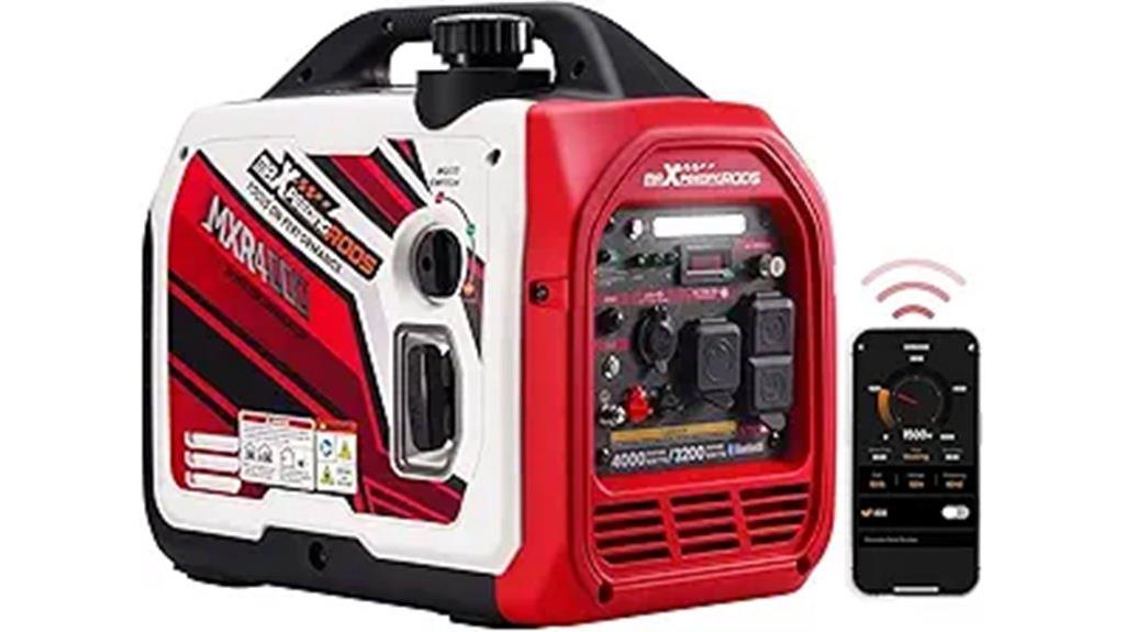 4000 watt bluetooth portable generator