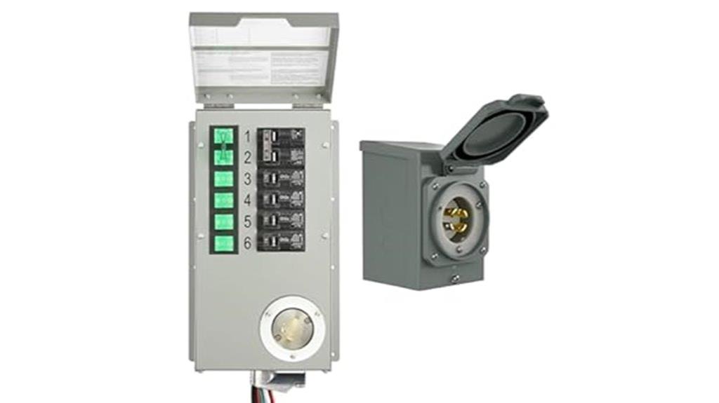6 circuit generator transfer switch