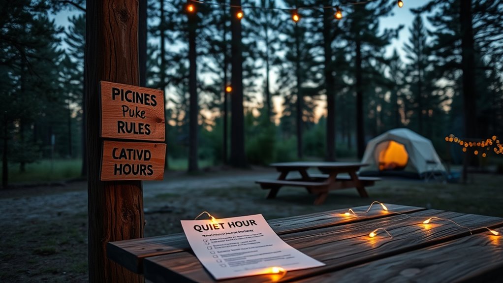 campfire wildlife quiet hours cleanliness