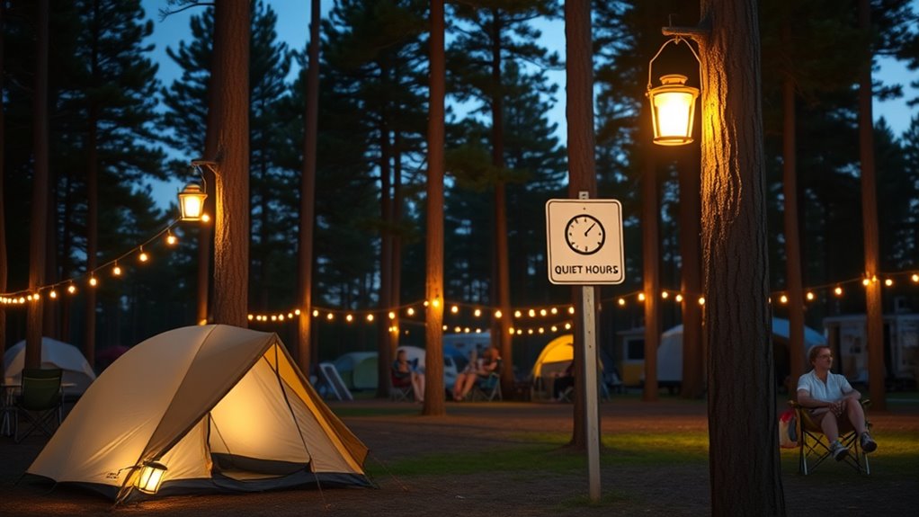 check campground quiet hours