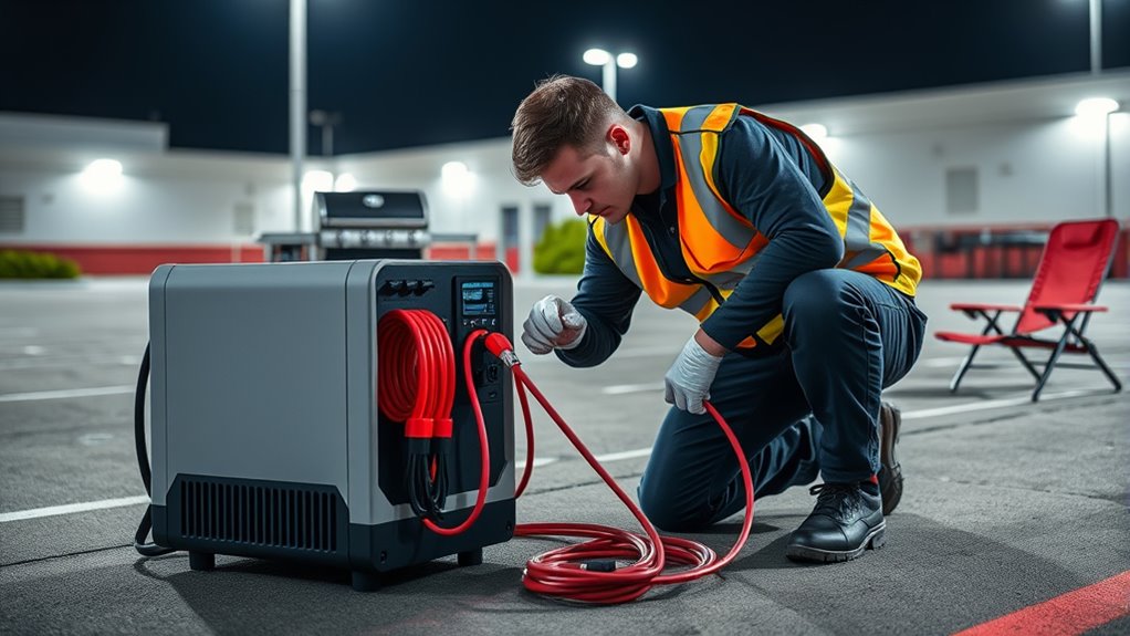 check connections before powering