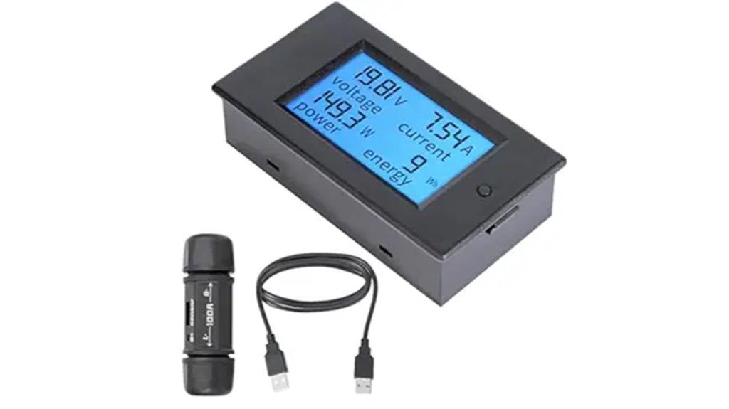 dc power meter with sensor