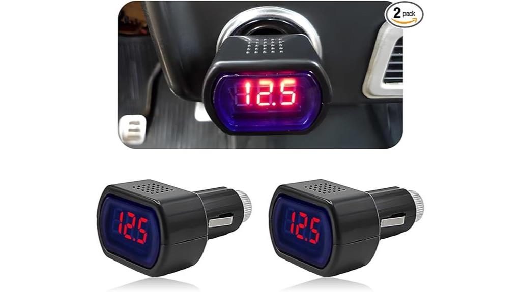 dual led car voltmeters
