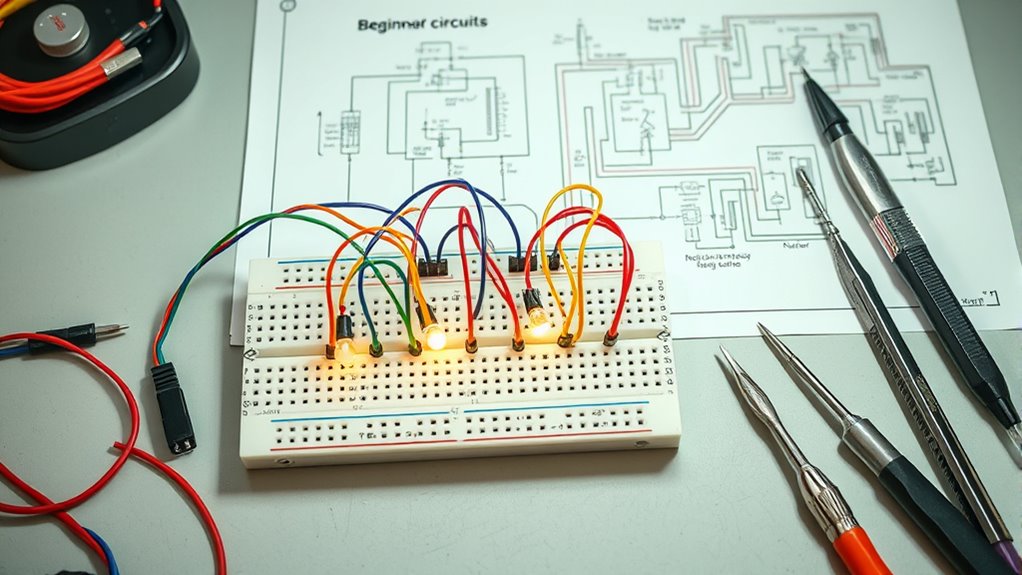gather components and connect carefully