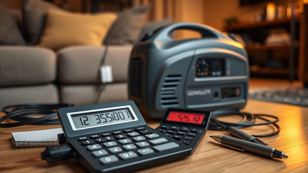 generator sizing and comparison