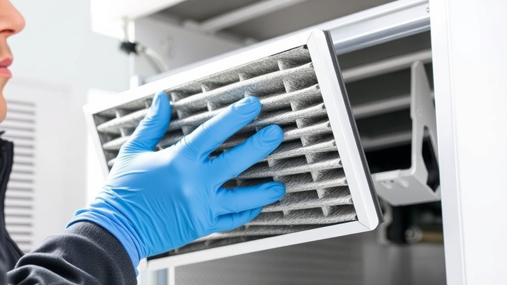 handle filters carefully during removal