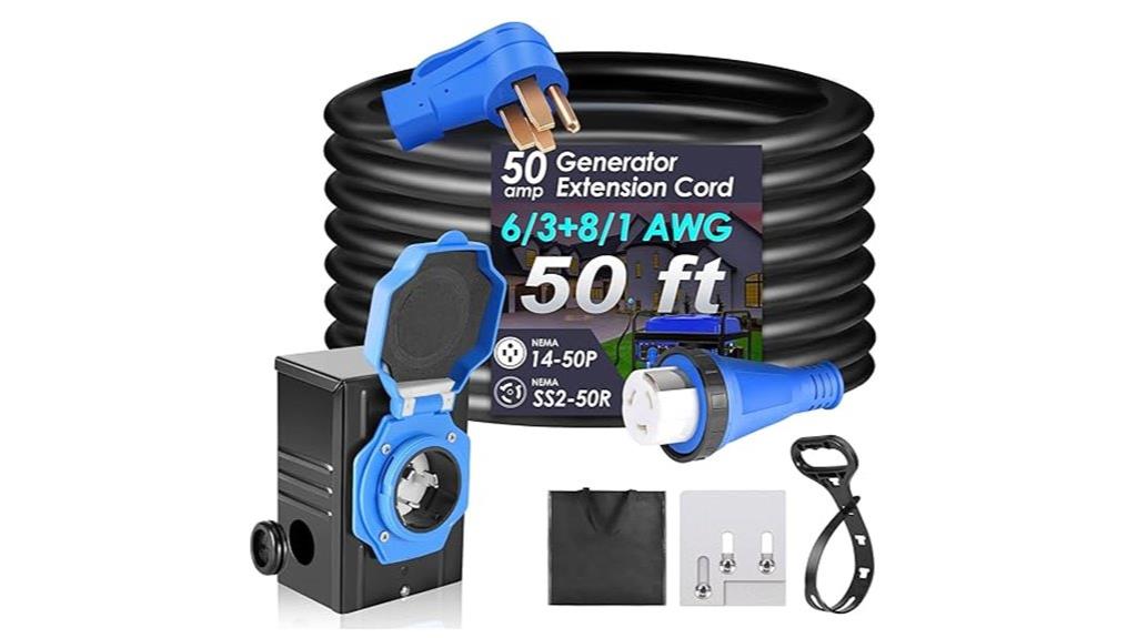 heavy duty 50a generator cord