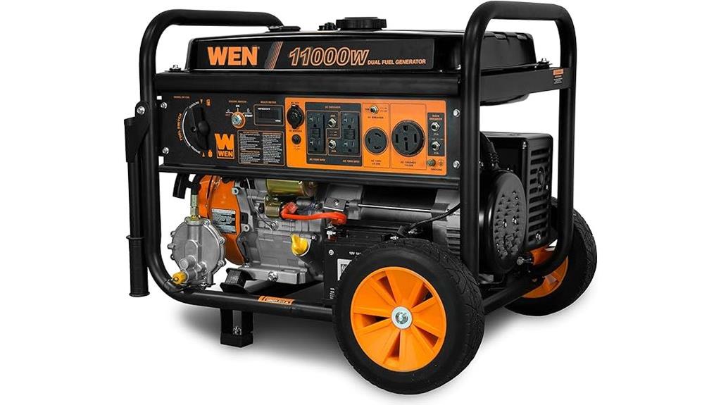 high capacity dual fuel generator