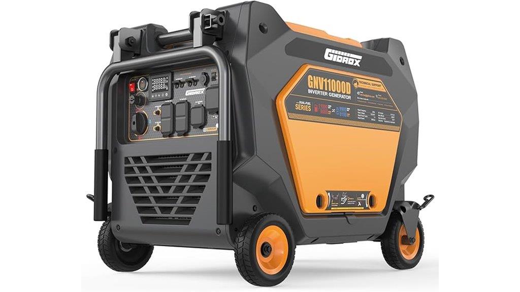 high power dual fuel generator