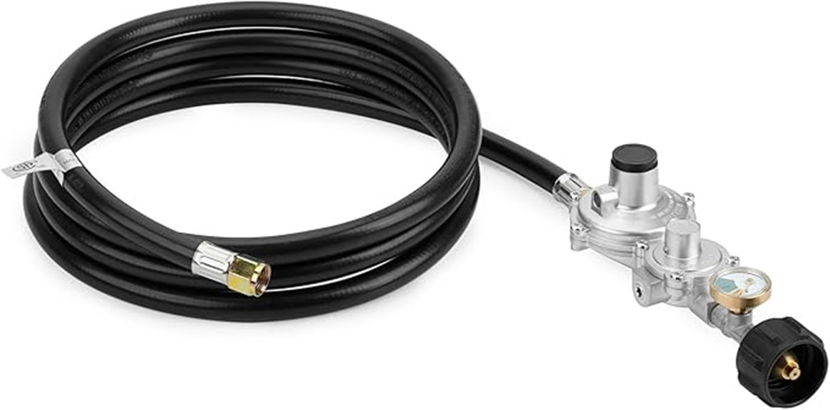 horizontal propane regulator set