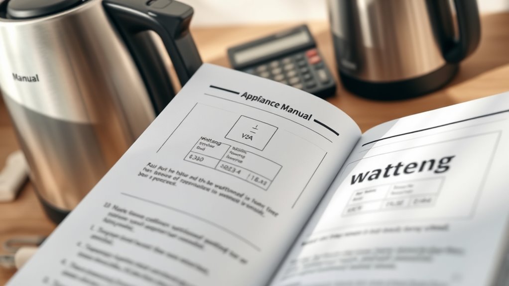 identify appliance wattage details