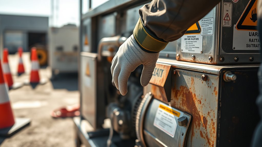 inspect for damage and leaks