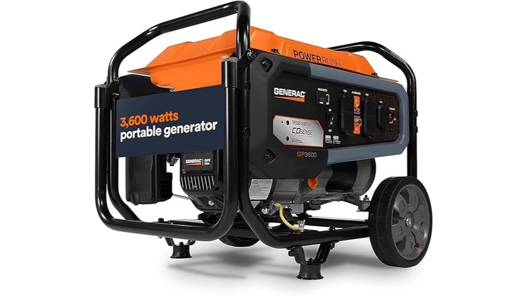 portable 4500 watt gas generator