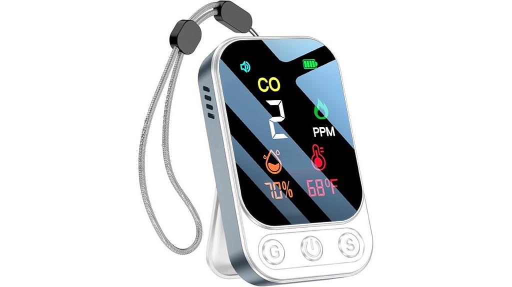 portable co detector with accessories