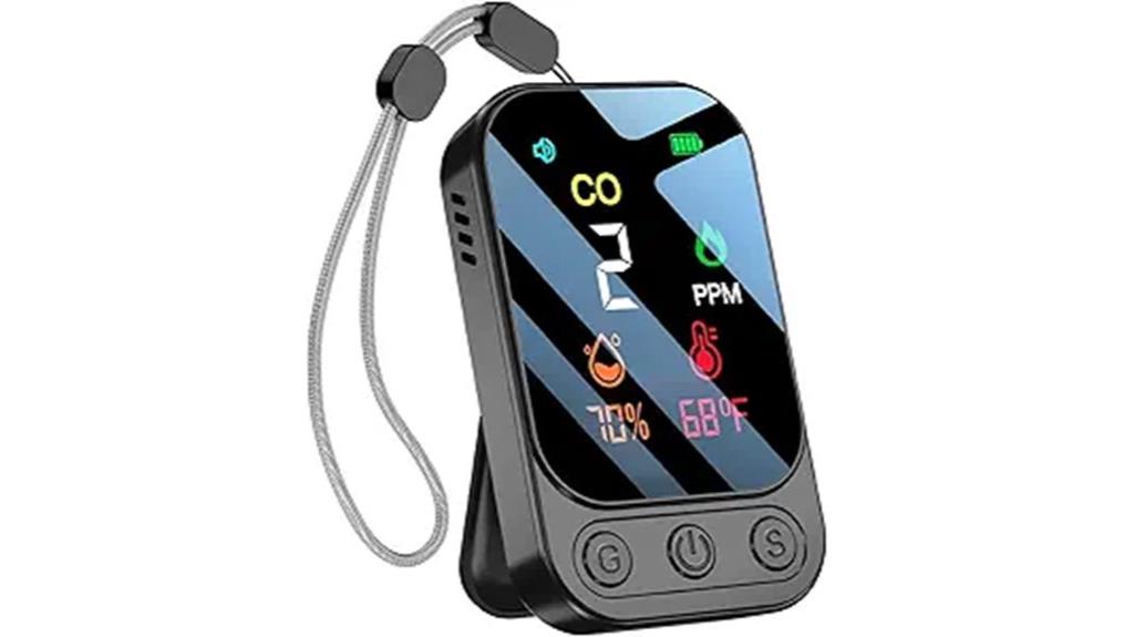 portable co detector with sensors