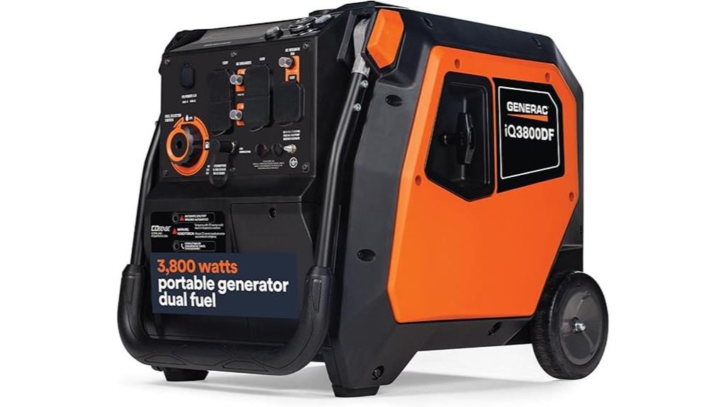 portable dual fuel inverter generator