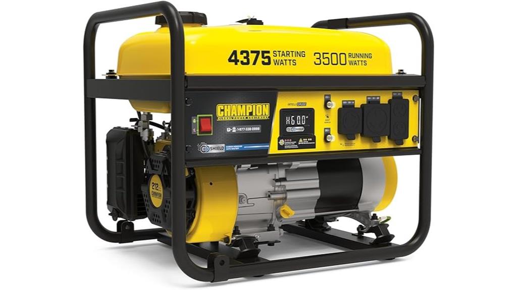 portable generator with 4375 watt capacity