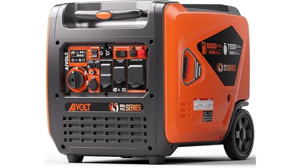 powerful dual fuel generator
