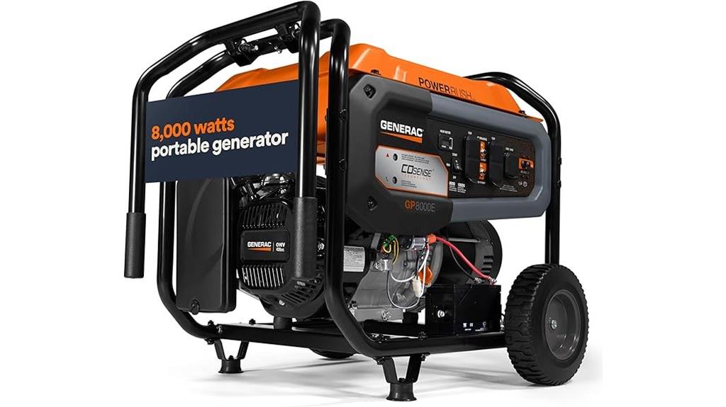 powerful portable generator with electric start
