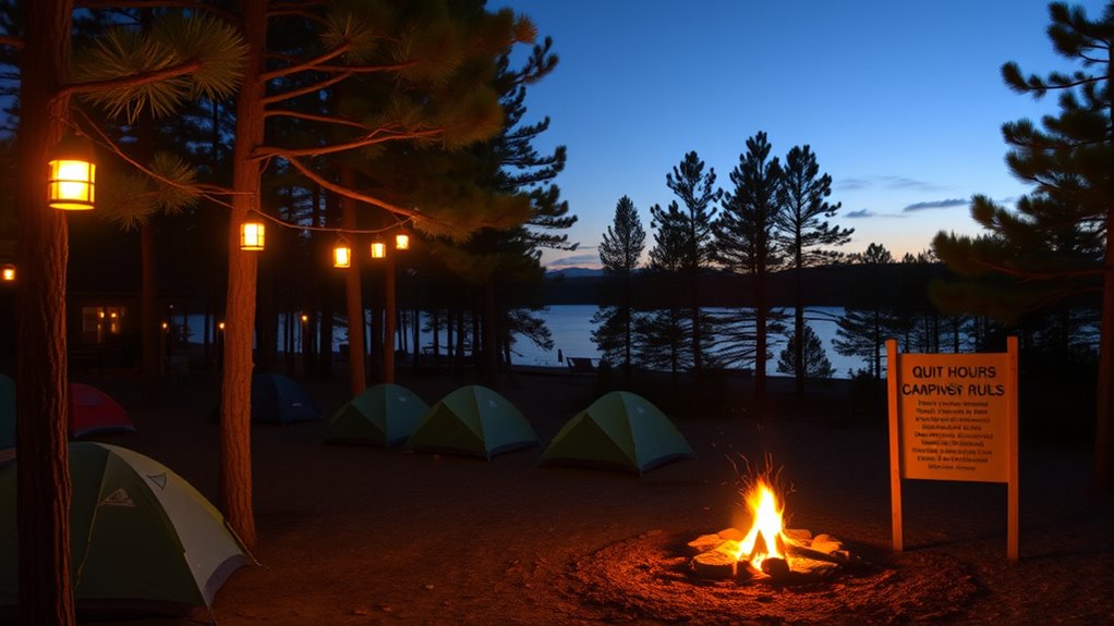 respect quiet campground hours