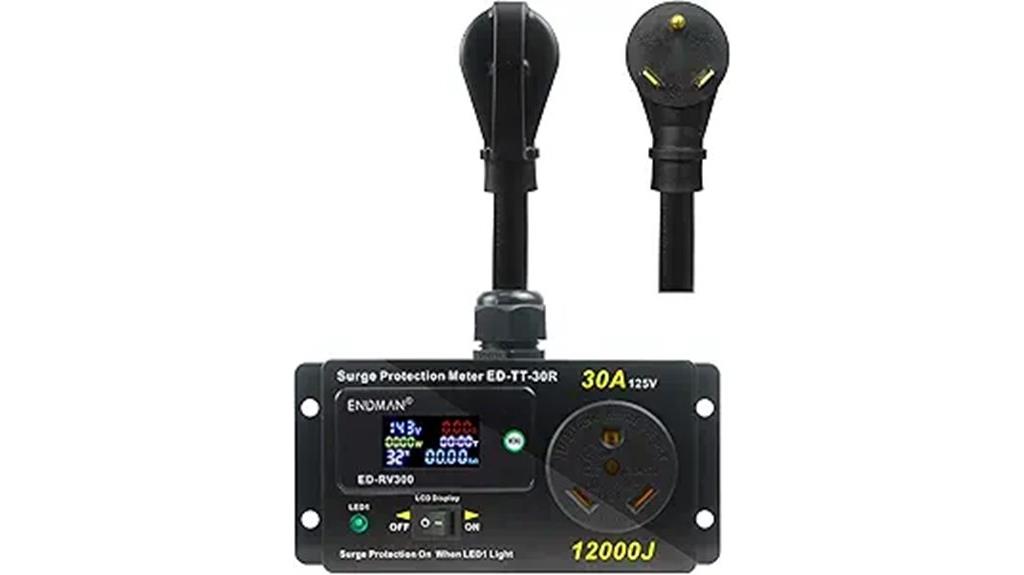 rv surge protector display