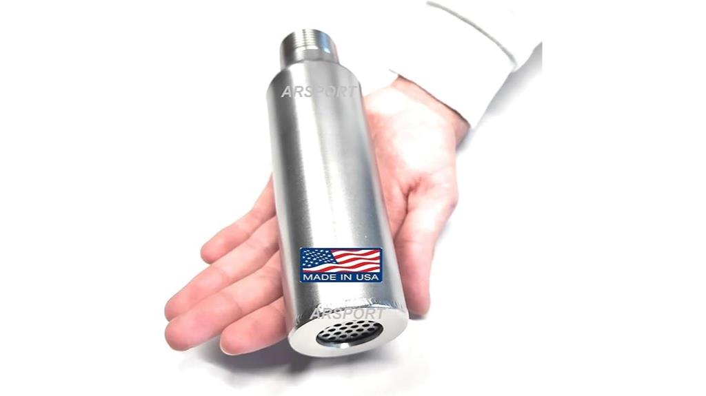 stainless steel muffler with spark arrestor