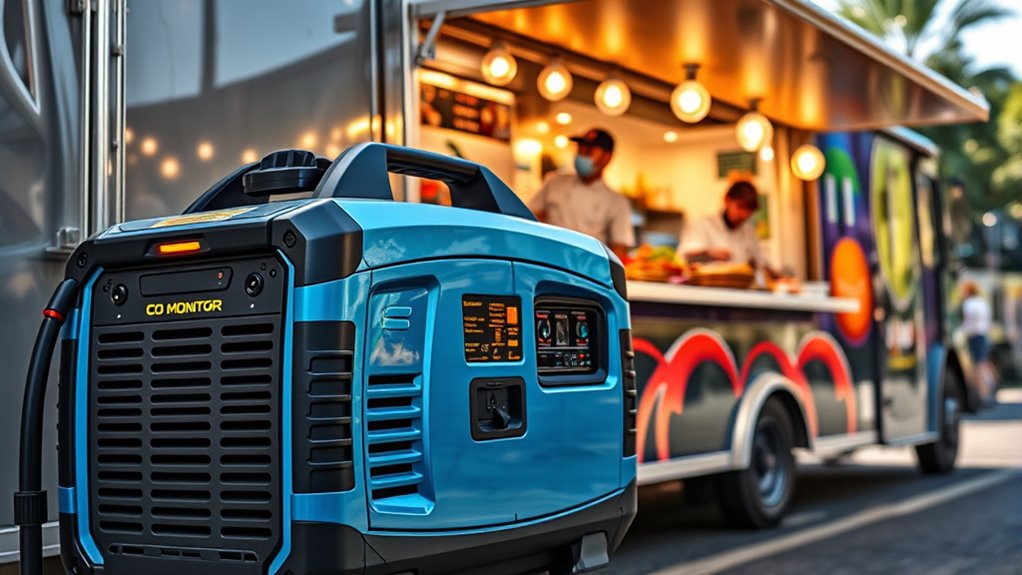 top co monitor food truck generators