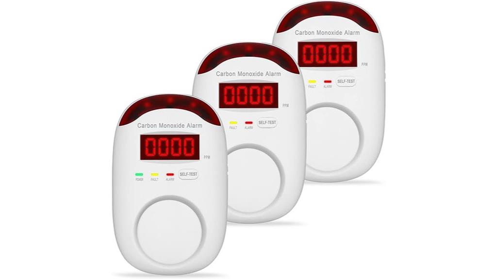 triple carbon monoxide detectors