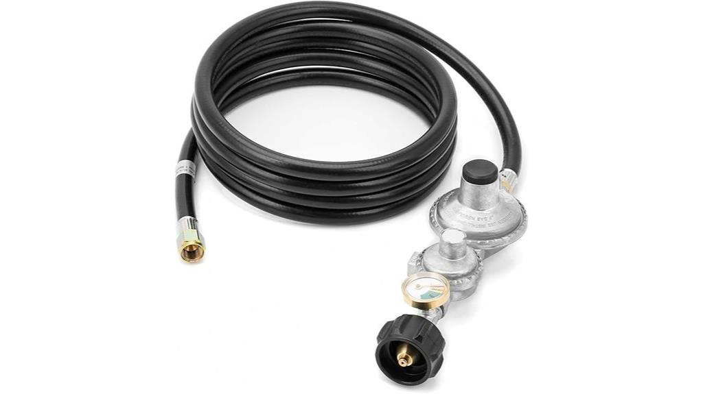 vertical propane regulator with gauge