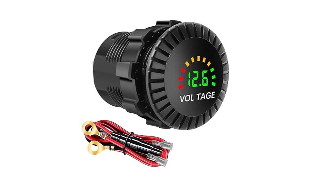 waterproof 12v 24v voltmeter