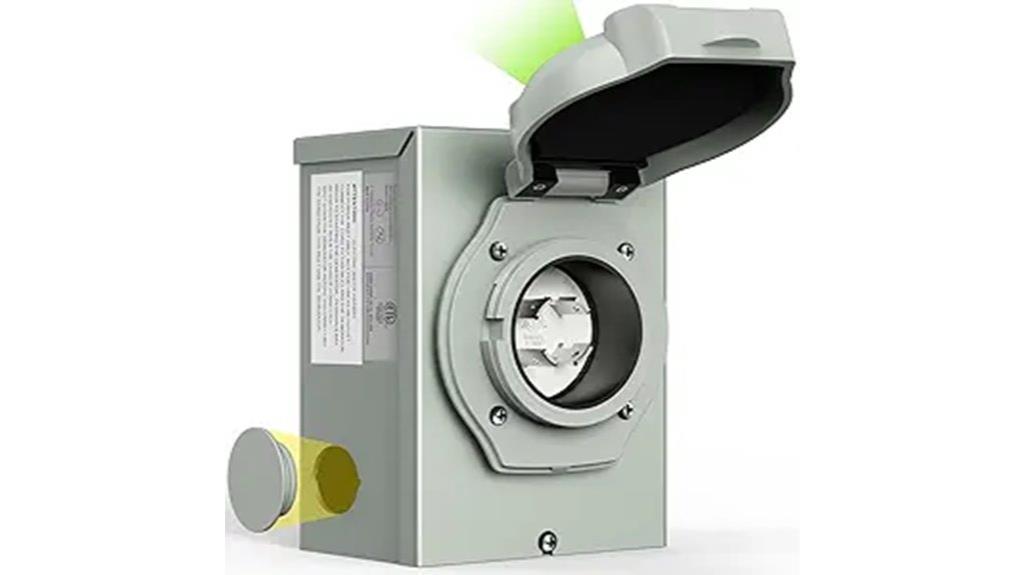 weatherproof 30 amp power inlet