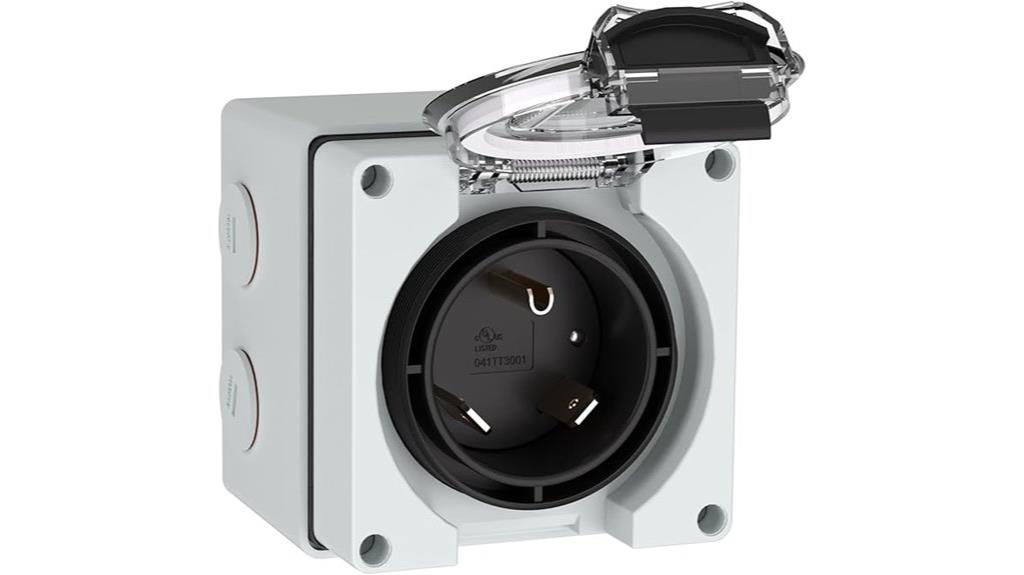 weatherproof 30 amp power inlet