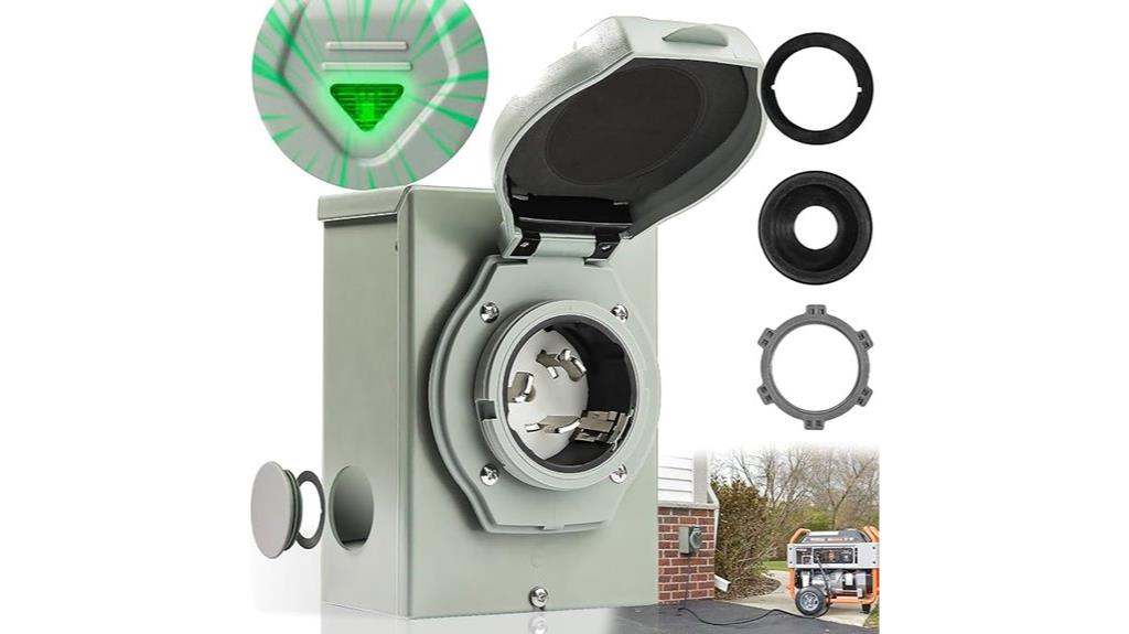 weatherproof 50a power inlet