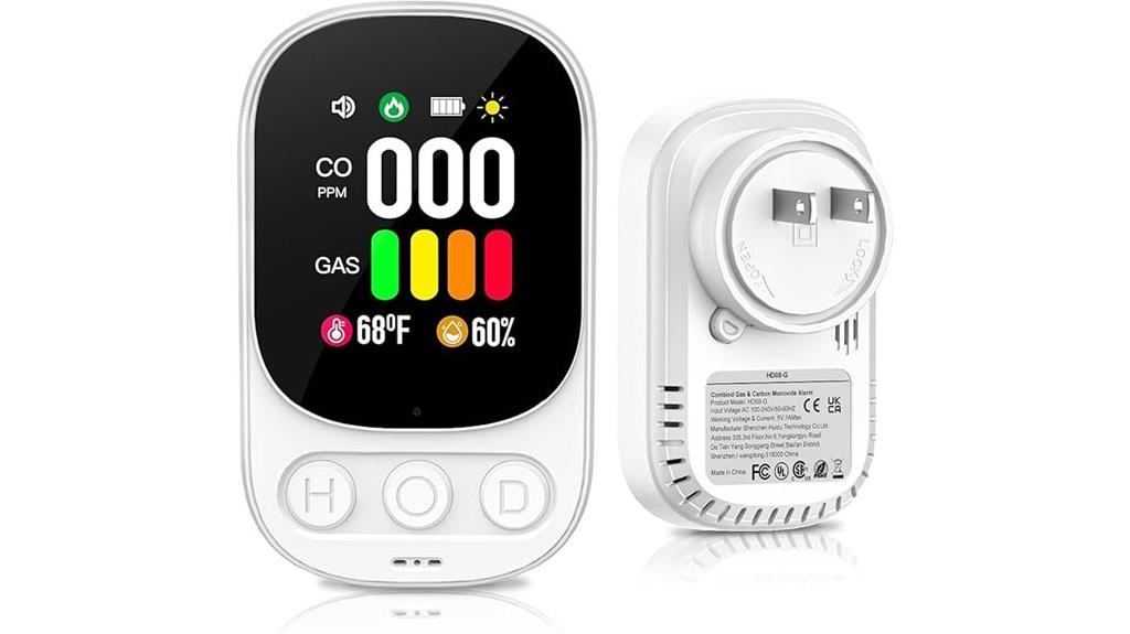 white carbon monoxide detector