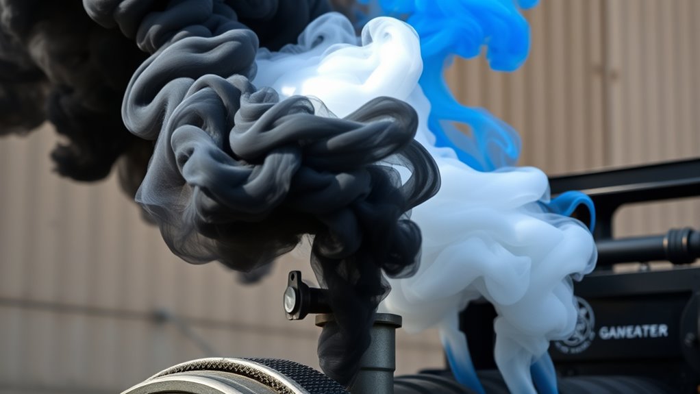 blue smoke indicates oil burning