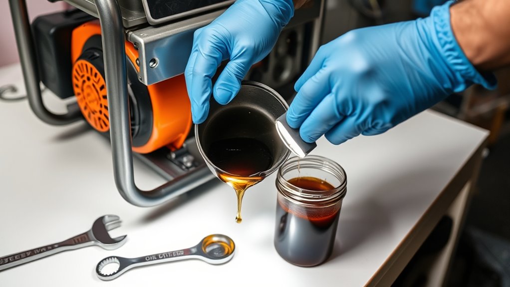 change portable generator oil