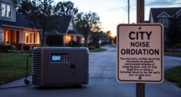 generator noise legal regulations