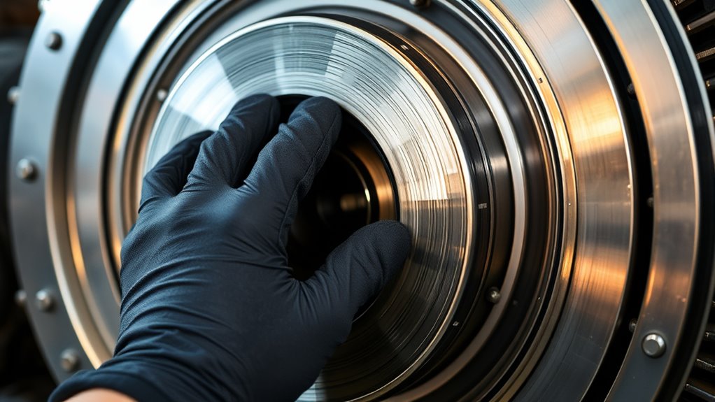 inspect brushes and slip rings