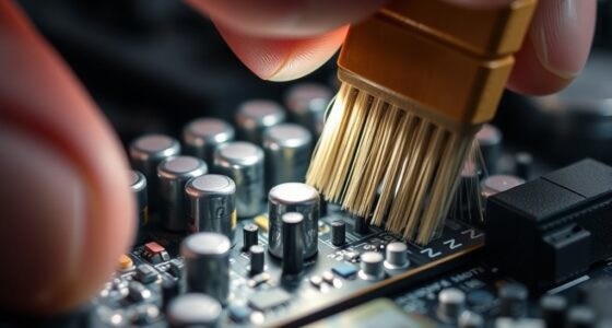 inspect capacitors and brushes