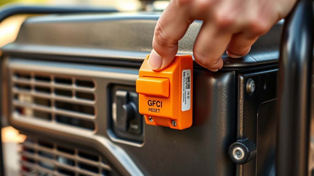 reset generator overload breakers