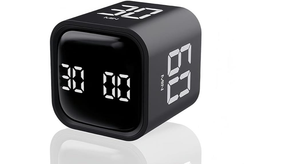 black rechargeable pomodoro timer