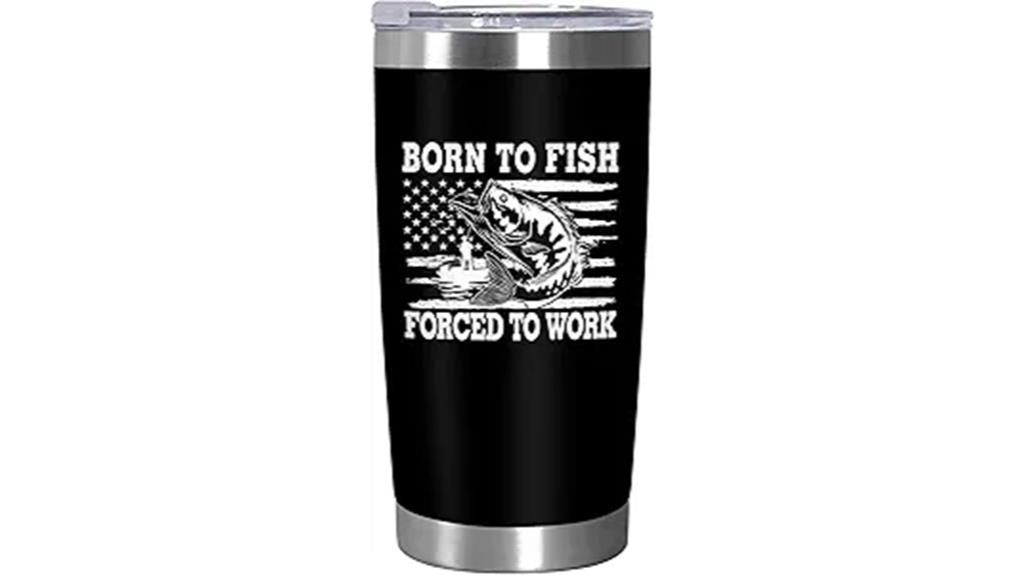 fishing themed insulated mug