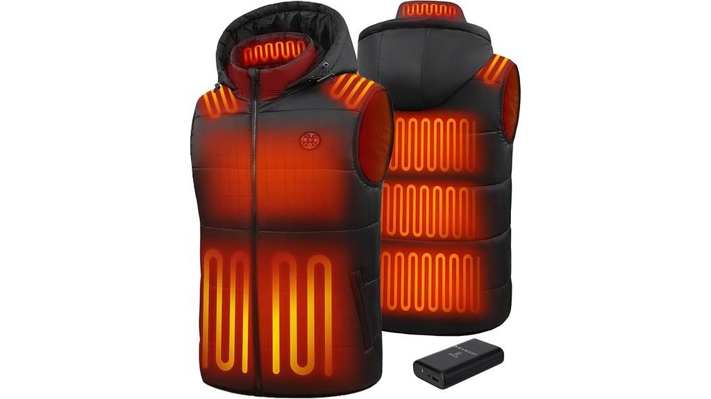 heated vest with large battery