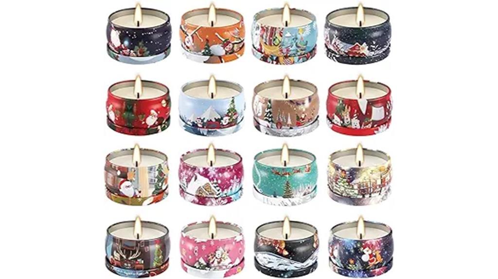 holiday aromatic candle collection