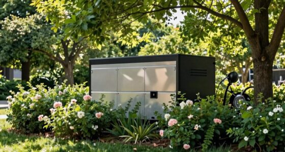 landscaping reduces generator noise