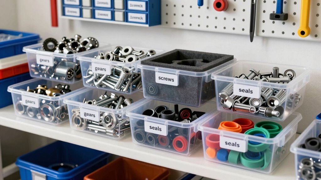 organized accessible repair inventory