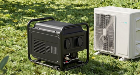portable generator powering ac