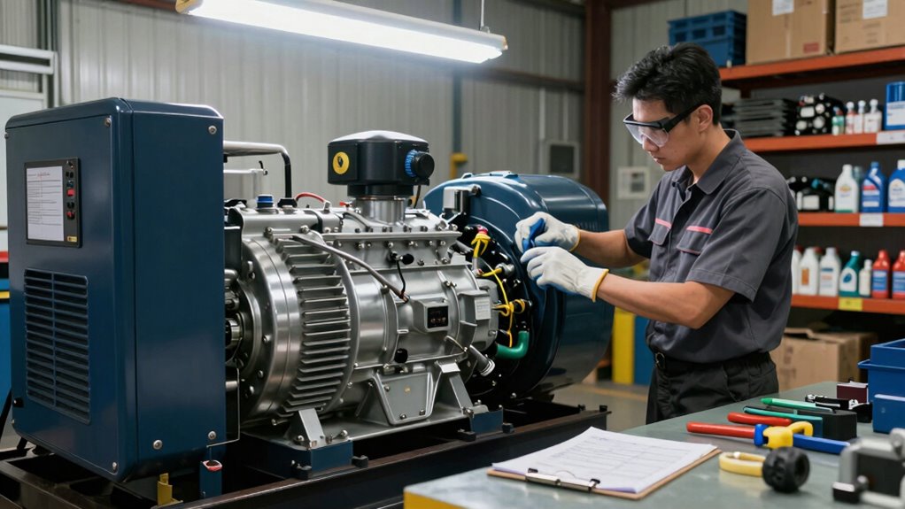 regular generator maintenance routine