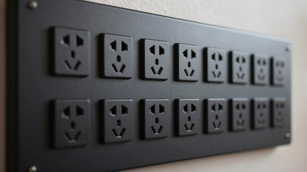 strategic outlet placement ensures safety